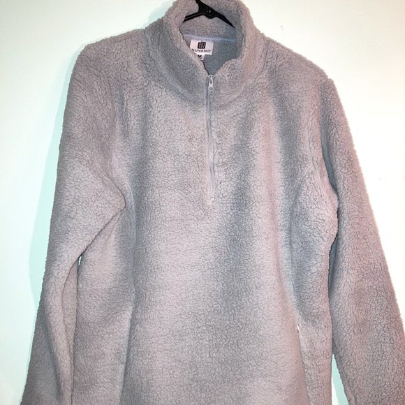 Nuvano Women Purple Plush/Fleece Quarter -Zip Pullover Jacket, Size Small - Picture 2 of 15